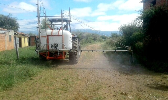 Covid-19, Tolomosa Grande se queja por la fumigación