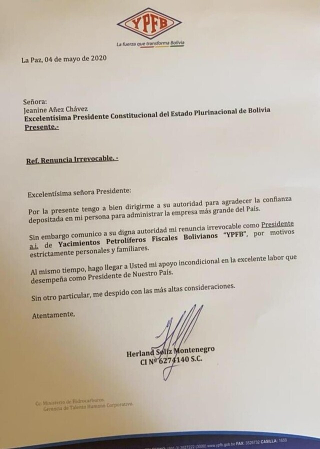 Análisis: Zamora gana el pulso (negado) con YPFB