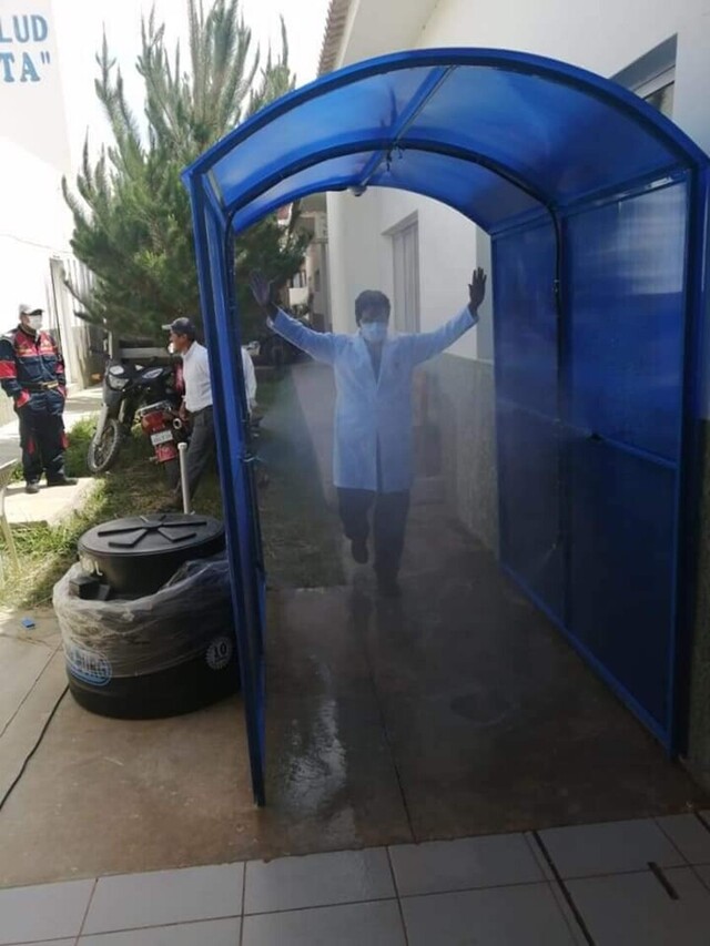 Cámaras de desinfección siguen funcionando en Tarija pese a críticas