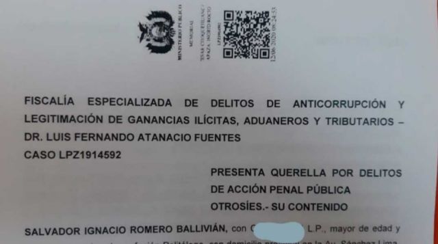TSE presenta querella penal contra partícipes del presunto fraude electoral de octubre