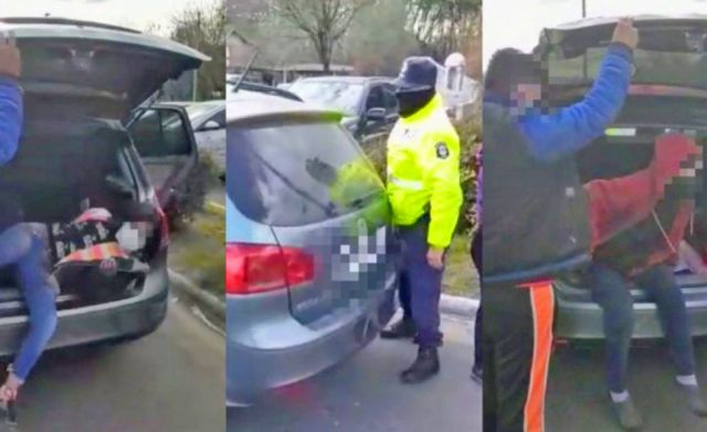 Cae pareja por llevar a sus hijos dentro del baúl 