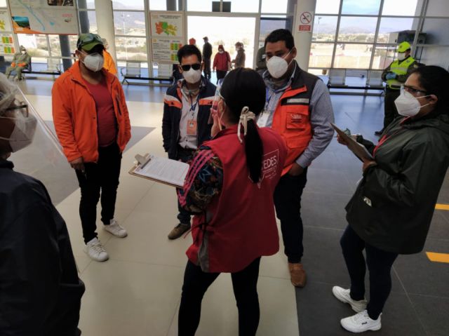Tercera inspección de la ATT y Sedes a la Terminal de Buses de Tarija