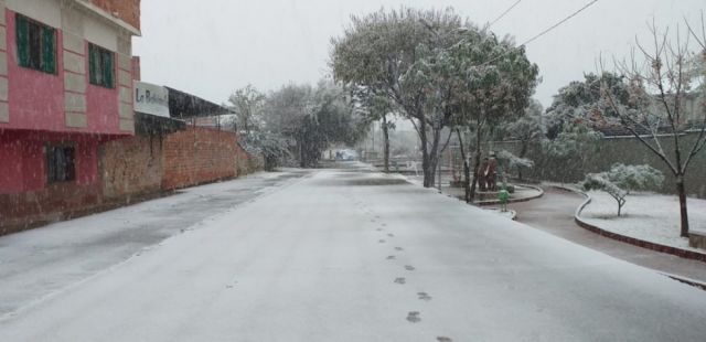 Calles cubiertas de nieve