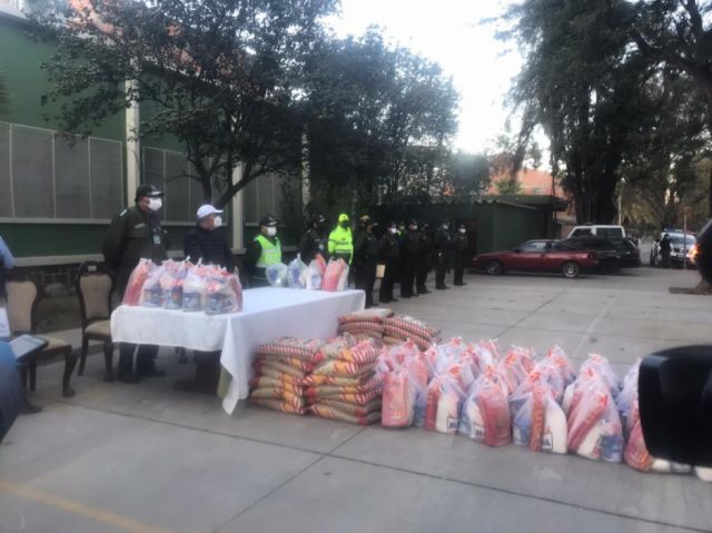 Entregan tres mil paquetes alimentarios a la Policía de Tarija