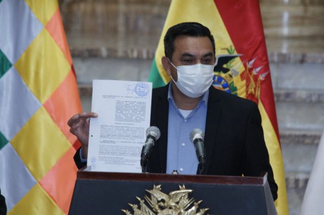 Gobierno formaliza denuncia contra Evo por movilizaciones