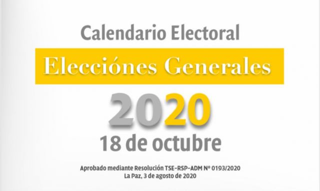 El TSE aprueba el Calendario Electoral para la elección del 18 de octubre