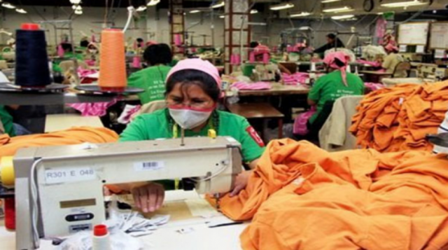 Exportación de confecciones textiles cae en 68 por ciento