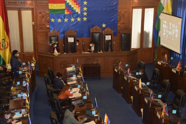 Sesión en la cámara de Senadores