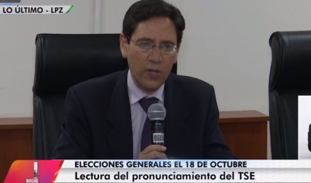 TSE confirma las elecciones generales para el 18 de octubre