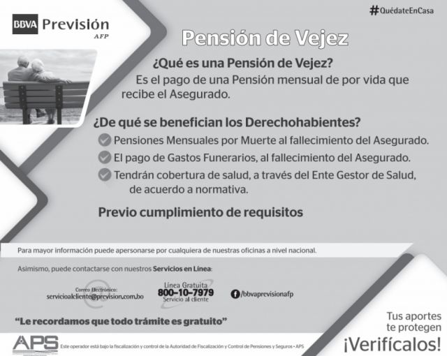 BBVA Previsión AFP te informa que es una pensión de vejez