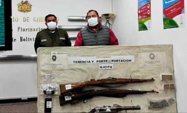 Gobierno presenta casos de posesión de armas y explosivos, sospecha que hay afanes desestabilizadores