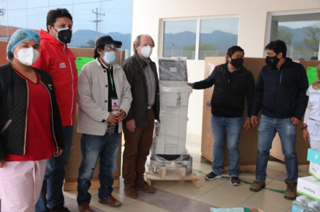 Oliva entregó 5 respiradores para terapia intensiva al  Hospital Fray Quebracho