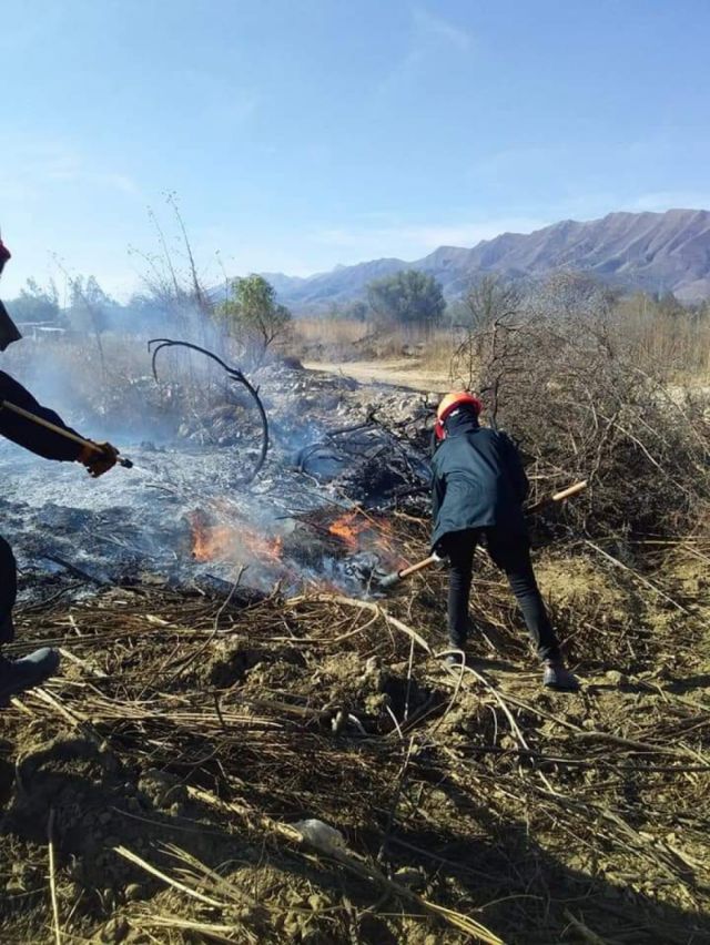 Fuego en Sella puso en riesgo viviendas