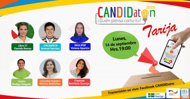 Este 14 de septiembre debatirán 6 candidatos políticos en Tarija