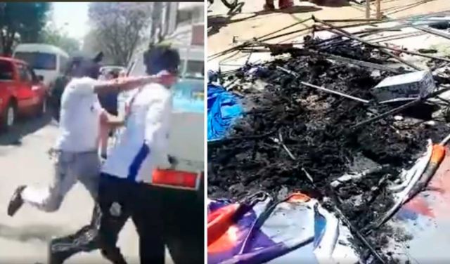 Desalojan a masistas de una plaza en Cochabamba