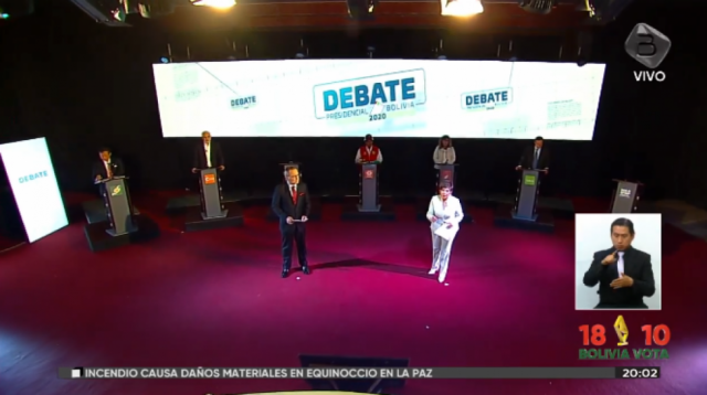 Arranca el Debate Presidencial Bolivia 2020 con la ausencia de dos candidatos