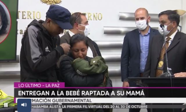 Ministro de Gobierno informa que la Policía encontró a la bebé Samanta