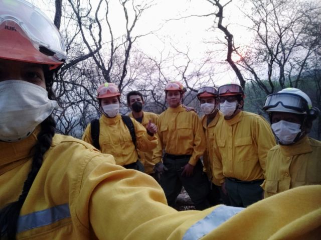 Liz, guerrera de fuego en el incendio de Macharetí