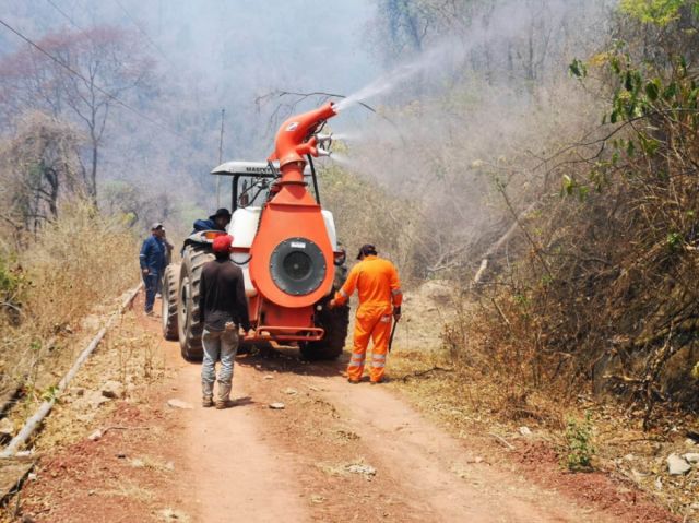 Piden apoyo aéreo para el incendio en el Aguaragüe 