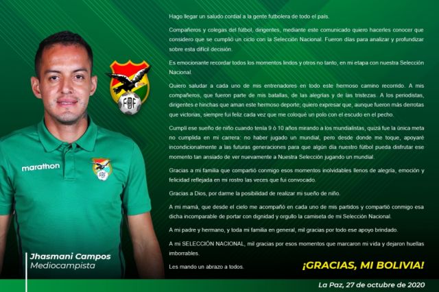 Campos agradece a la Verde y le dice que terminó su ciclo 