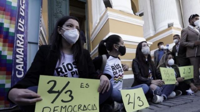 CC realizará una protesta el día de la posesión de Arce en defensa de los dos tercios