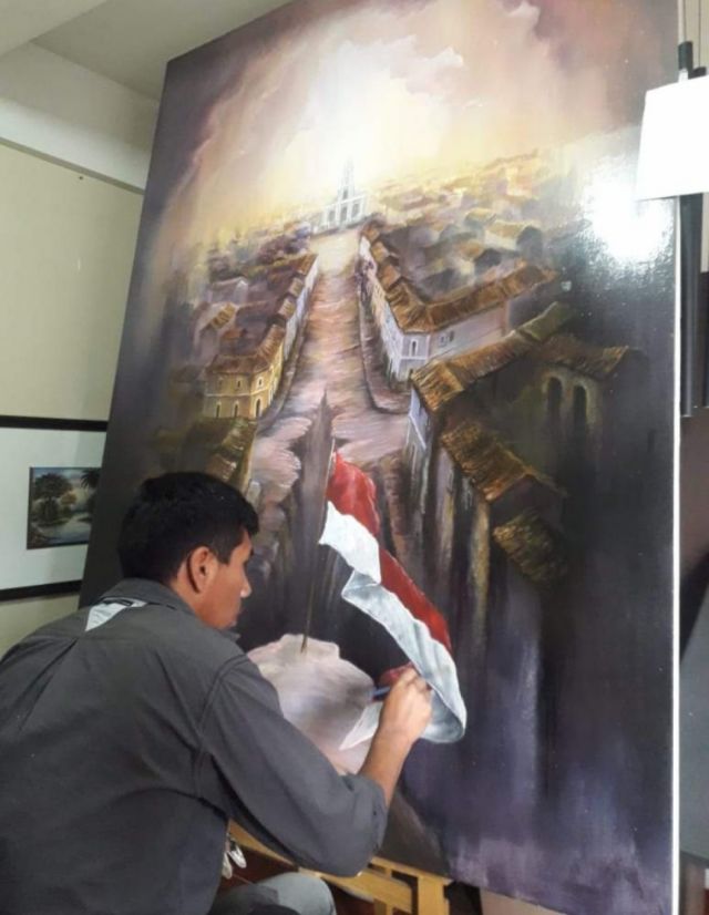 Denavio, el pintor que usó de lienzo las piedras del río 