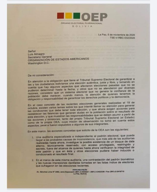 Vocal del TSE pide a la OEA realizar una auditoría al padrón electoral