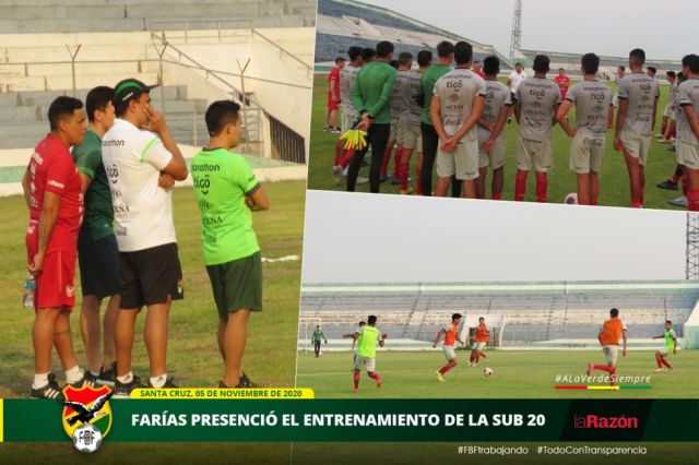 Farías da un mensaje de trabajo a los jugadores de la Sub-20