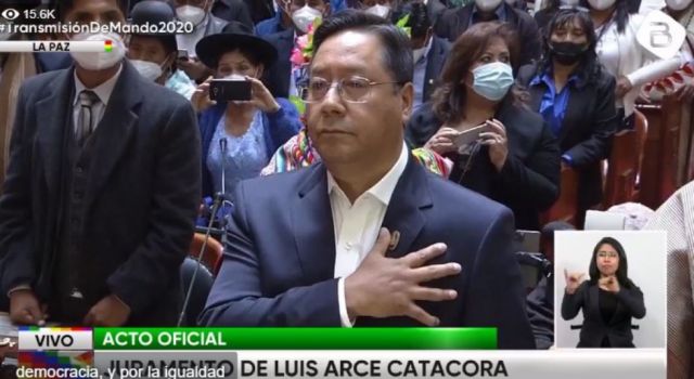 Acto de posesión de Luis Arce