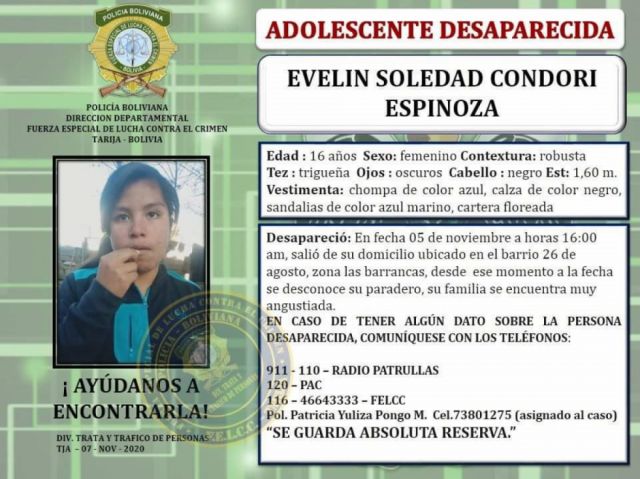 La primera de las desaparecidas