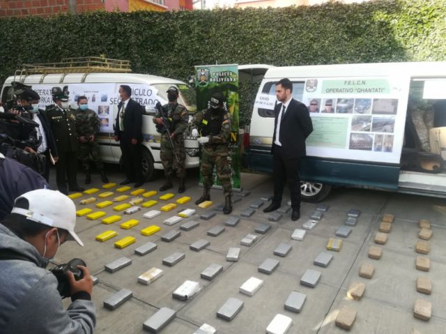 Más de 71 personas aprehendidas en dos semanas por narcotráfico en Bolivia