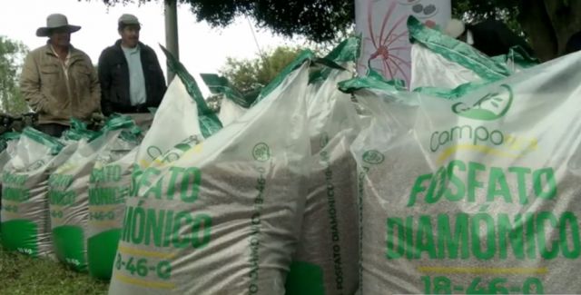A Guerrahuayco llega más de dos mil kilos de abono para reponer cultivos por granizada