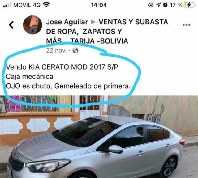 Implican a un policía en la venta de un auto “chuto” en Tarija