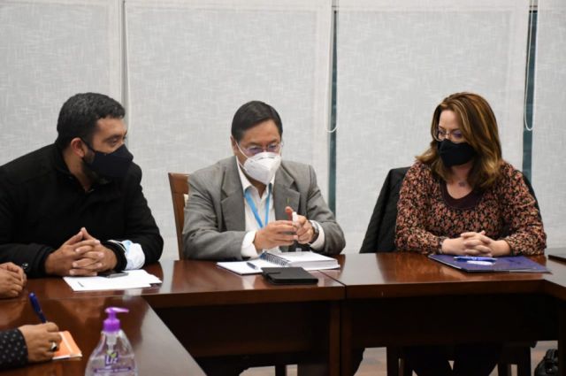 El presidente y la FAM Bolivia se reúnen en busca de reactivar proyectos y la economía de los municipio