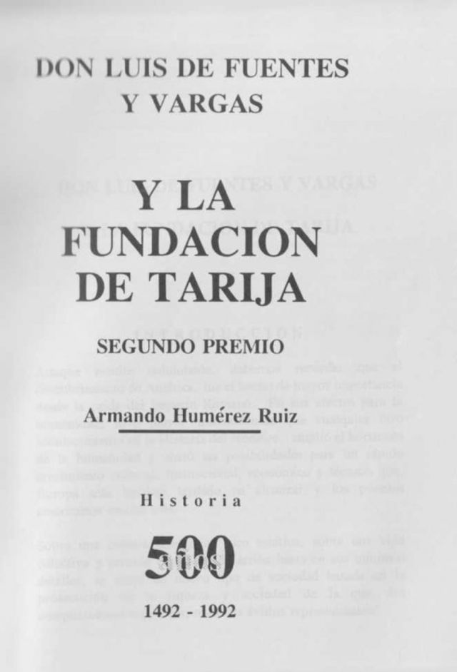 La fundacion de tarija