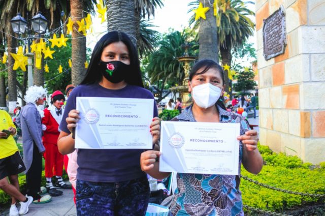 Las animadoras infantiles Agustina y Paola fueron reconocidas.
