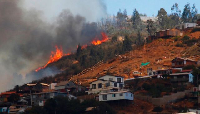 Incendios en Chile alcanzan 4.200 ha