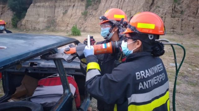 Brasschaat se capacita en rescate vehicular