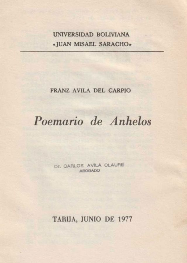 Anteportada Poemario de Anhelos