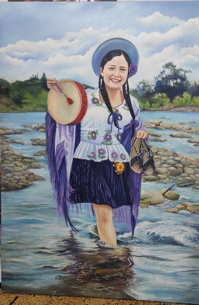 Chapaca en el río, pintada por la artista Graciela.