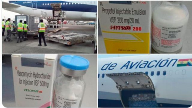 Bolivia recibe primer lote de medicamentos de India