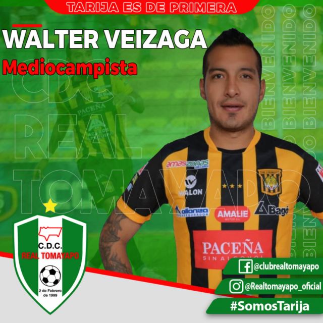 Real Tomayapo: Veizaga llegará a Tarija el sábado