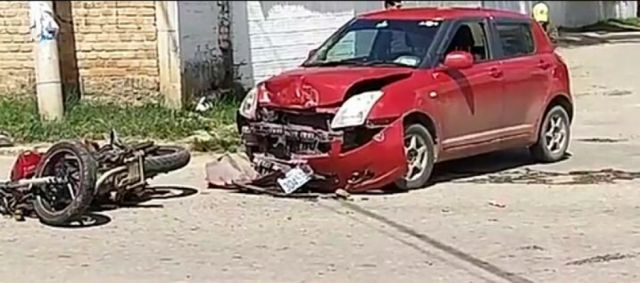 Tránsito registró una colisión en inmediaciones del parque Temático de Tarija 