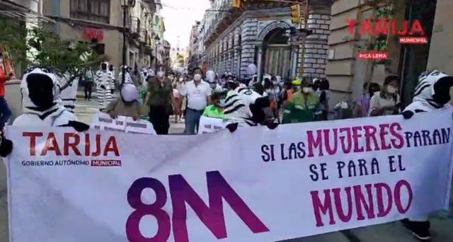 8M: Mujeres en Tarija se movilizan y exigen respeto e igualdad
