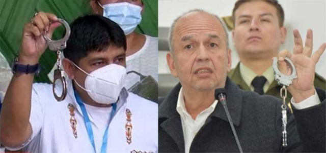 Con esposas en mano, un diputado del MAS emula a Murillo y dice que llevará a la cárcel los ‘golpistas’