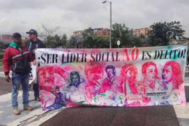 Piden detener asesinatos de líderes sociales en Colombia