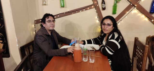 Willy Vargas con Noelia Gareca.