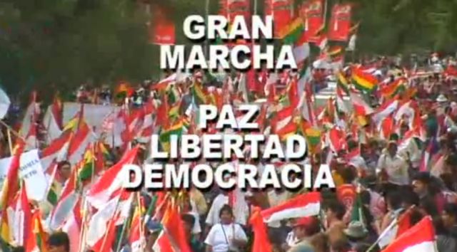 Comité Cívico de Tarija convoca a marcha por la paz, libertad y democracia