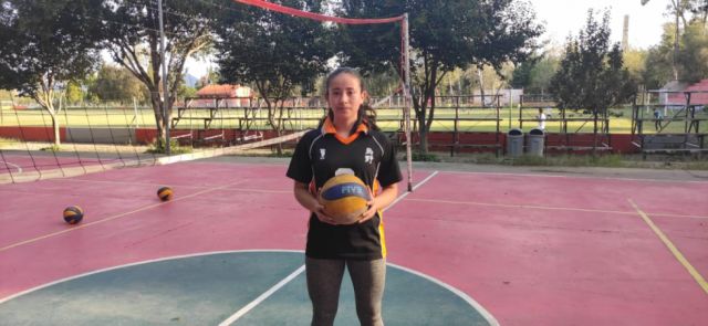 Andrea Portal luego del entrenamiento.