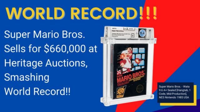  Venden por un precio récord de 660.000 dólares un videojuego sellado de 'Super Mario Bros' de 1986 